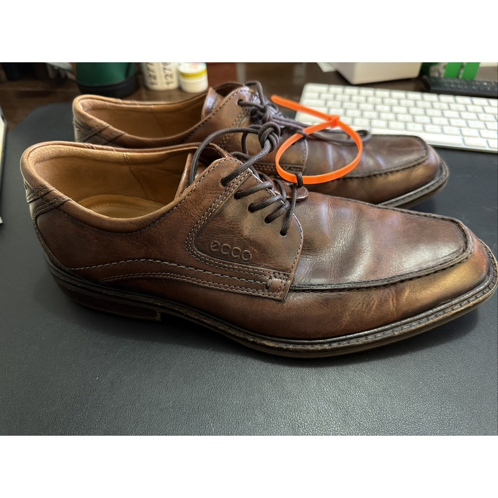 Ecco Men's Windsor 51814 Apron Tie (Light Wt. Leather Lined and Insoles)Size 41!